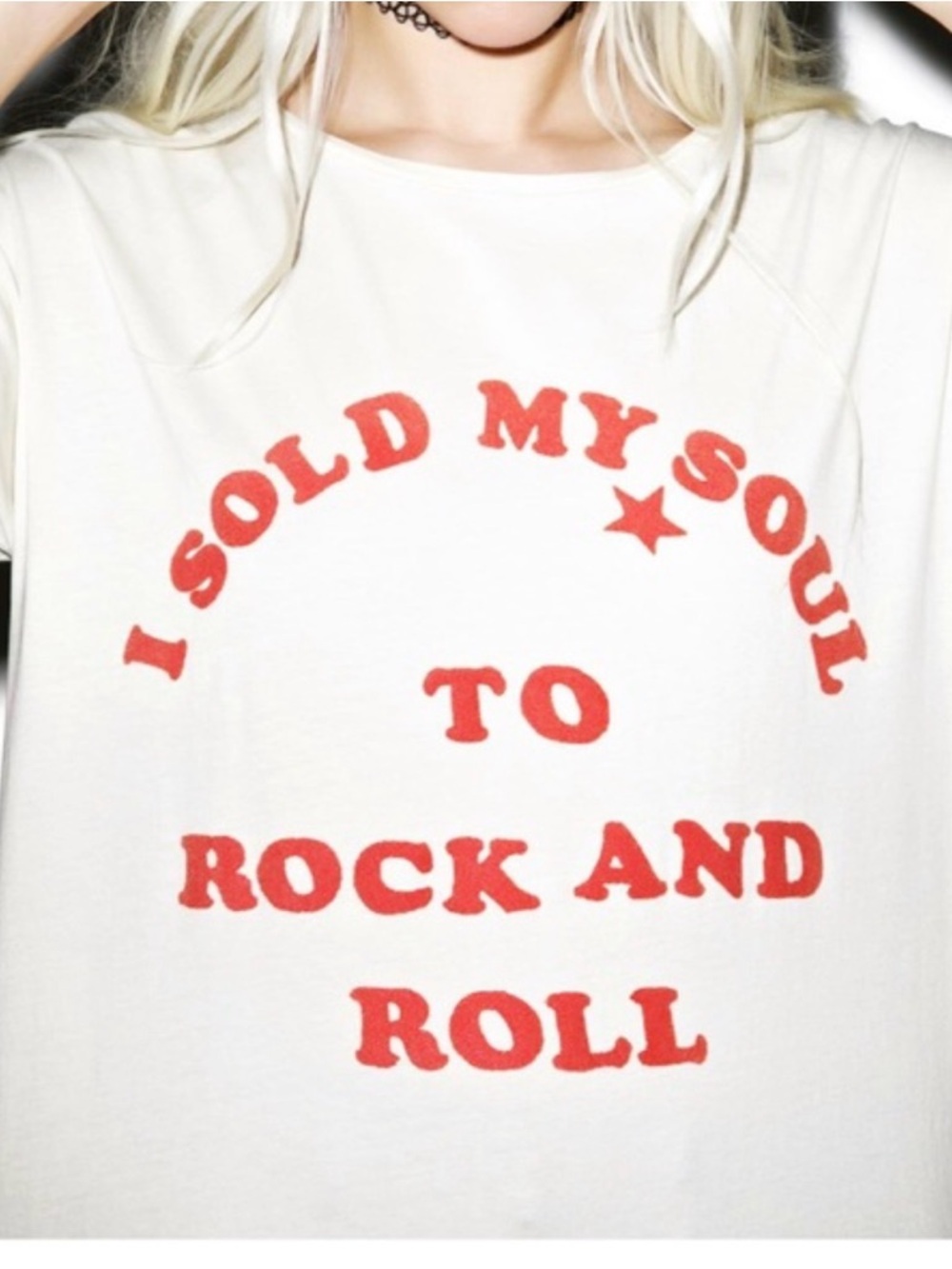 Junk Food Clothing Cream Short-Sleeve Tee with Red Rock Graphic